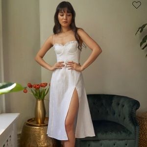 NWT Reformation Prune dress size 2 white